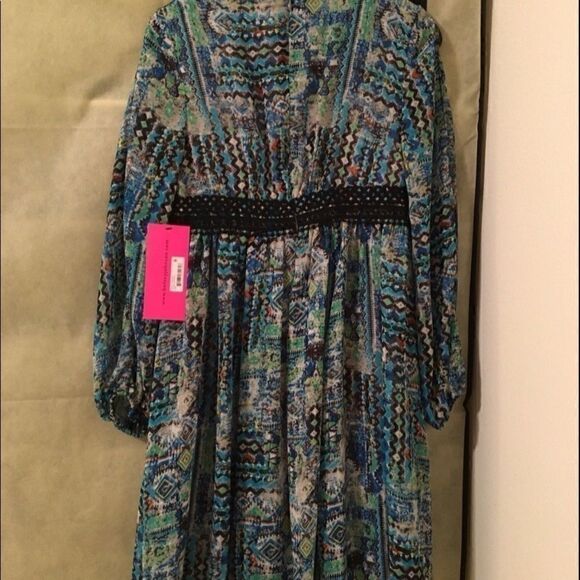 Betsey Johnson Dress Cold Shoulder Crochet Trim 4 - Picture 6 of 8